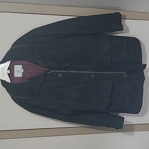 London Fog Men's Parka 40R Navy Blue